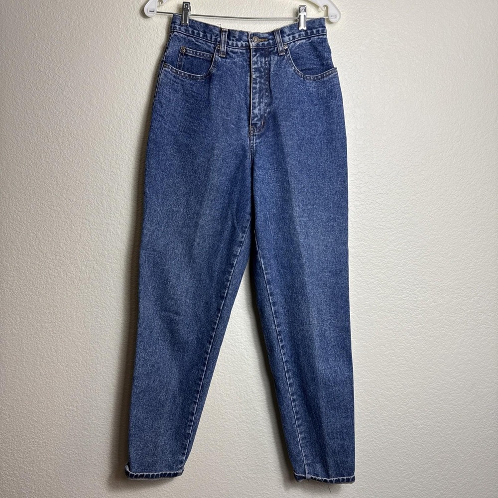 NY Line Jeans Womens 6 High Waisted Mom Denim Vtg 90s Medium Wash Tapered Cotton